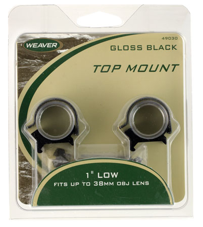 WEAVER TOP MOUNT RNGS 1" HIGH MATTE - for sale