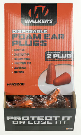 WALKER'S FOAM EAR PLUGS 200PK BOX - for sale