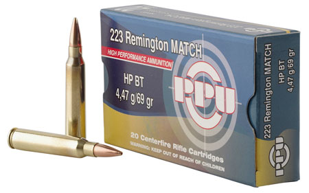 PPU .223 REM MATCH 69GR HPBT 20/1000 - for sale