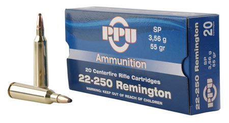 PPU 22-250REM SP 55GR 20/200 - for sale