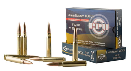 PPU 8MM MAUSER FMJ 198GR 20/200 - for sale